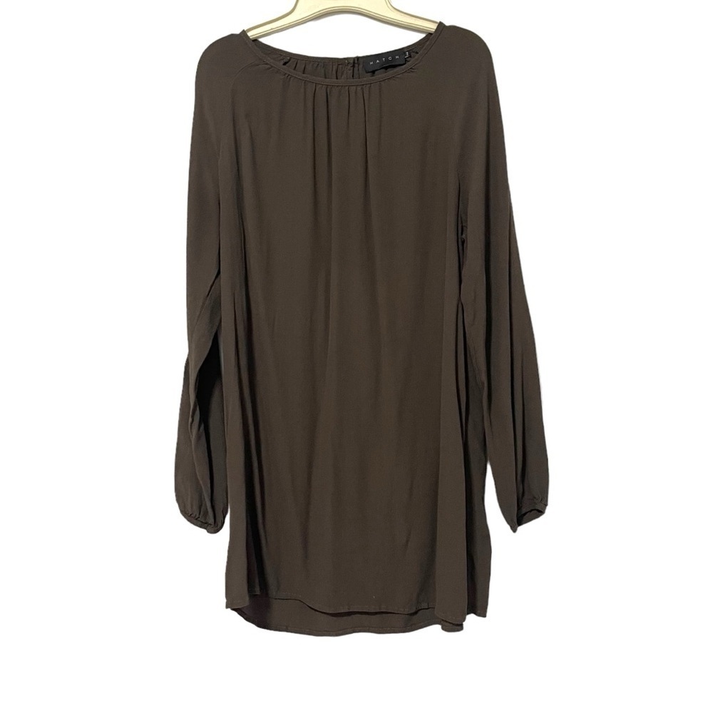 Hatch Olive Green Long Sleeve Maternity Top One Size Oversized Relaxed Fit Boho
